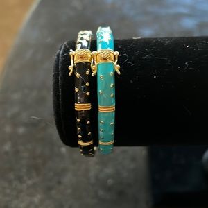 Enameled bangle bracelets higher end jewelry